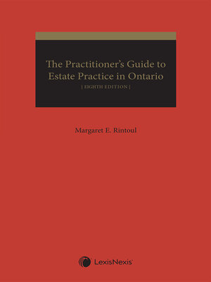 cover image of The Practitioner's Guide to Estate Practice in Ontario
